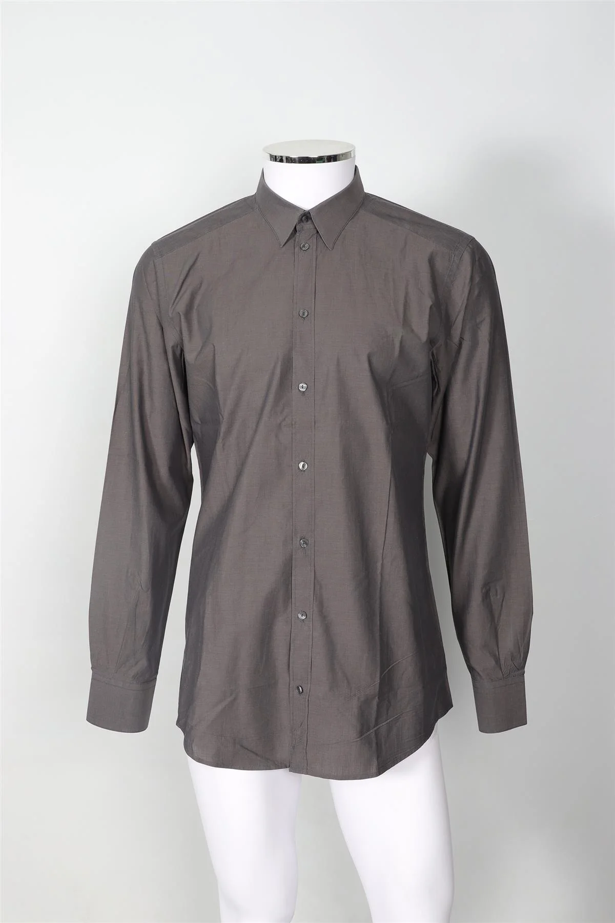 DOLCE & GABBANA MEN'S GREY COTTON SHIRT UK/US COLLAR 16 UK/US CHEST 40 - Image 2