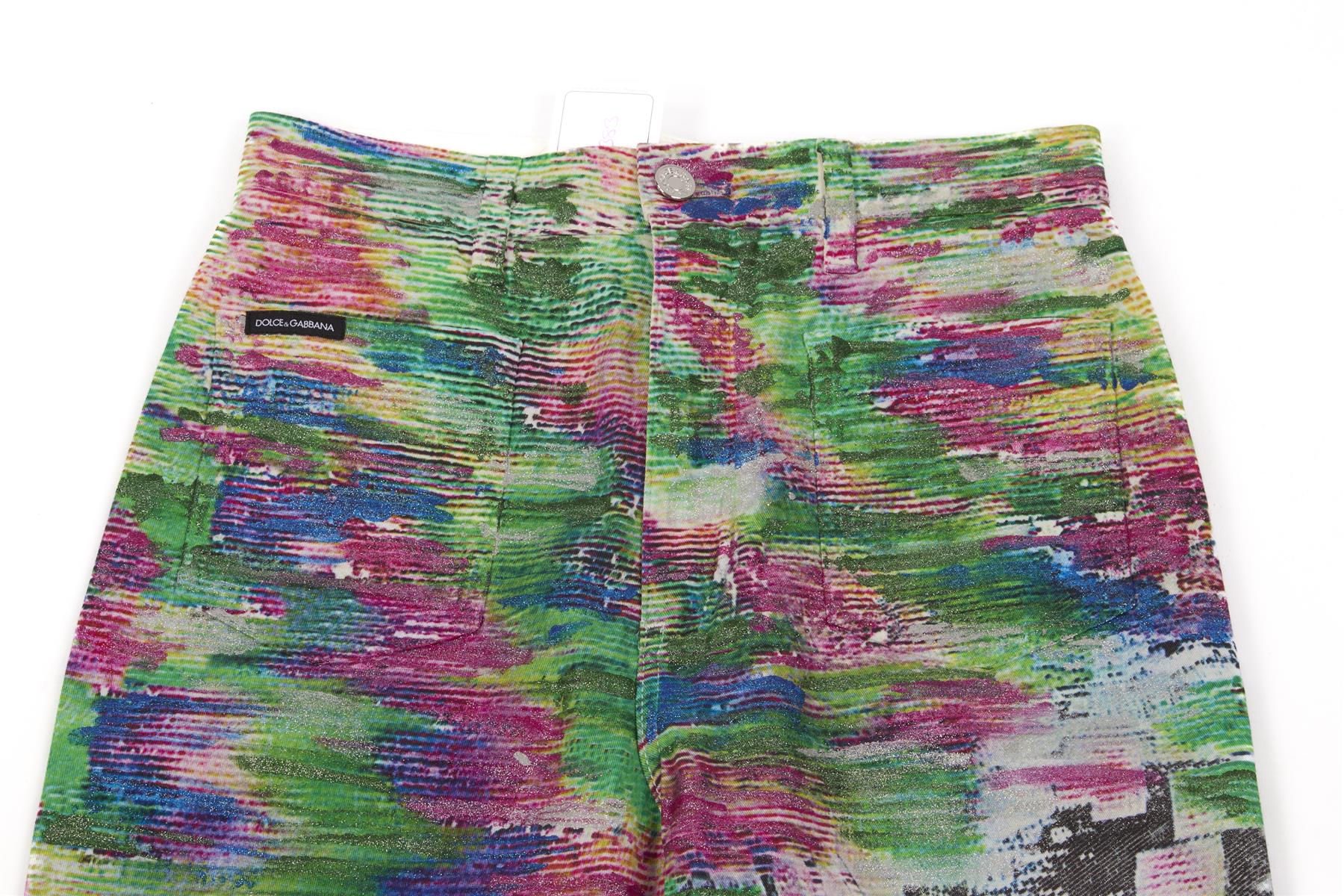 DOLCE & GABBANA MULTI HIGH RISE STRAIGHT LEG JEANS IT 42 UK 10 - Image 3