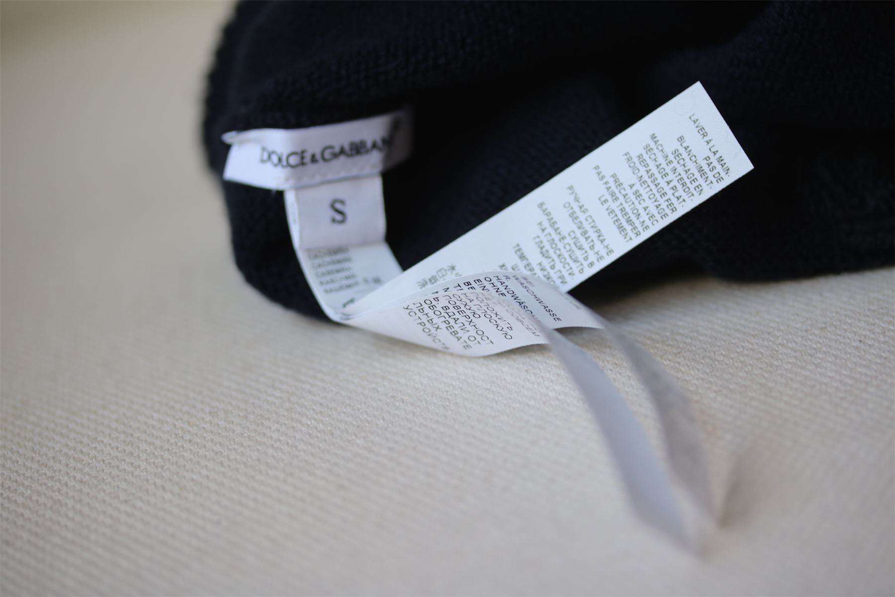 DOLCE & GABBANA NAVY BLUE CASHMERE HAT S 2-4 YEARS - Image 3