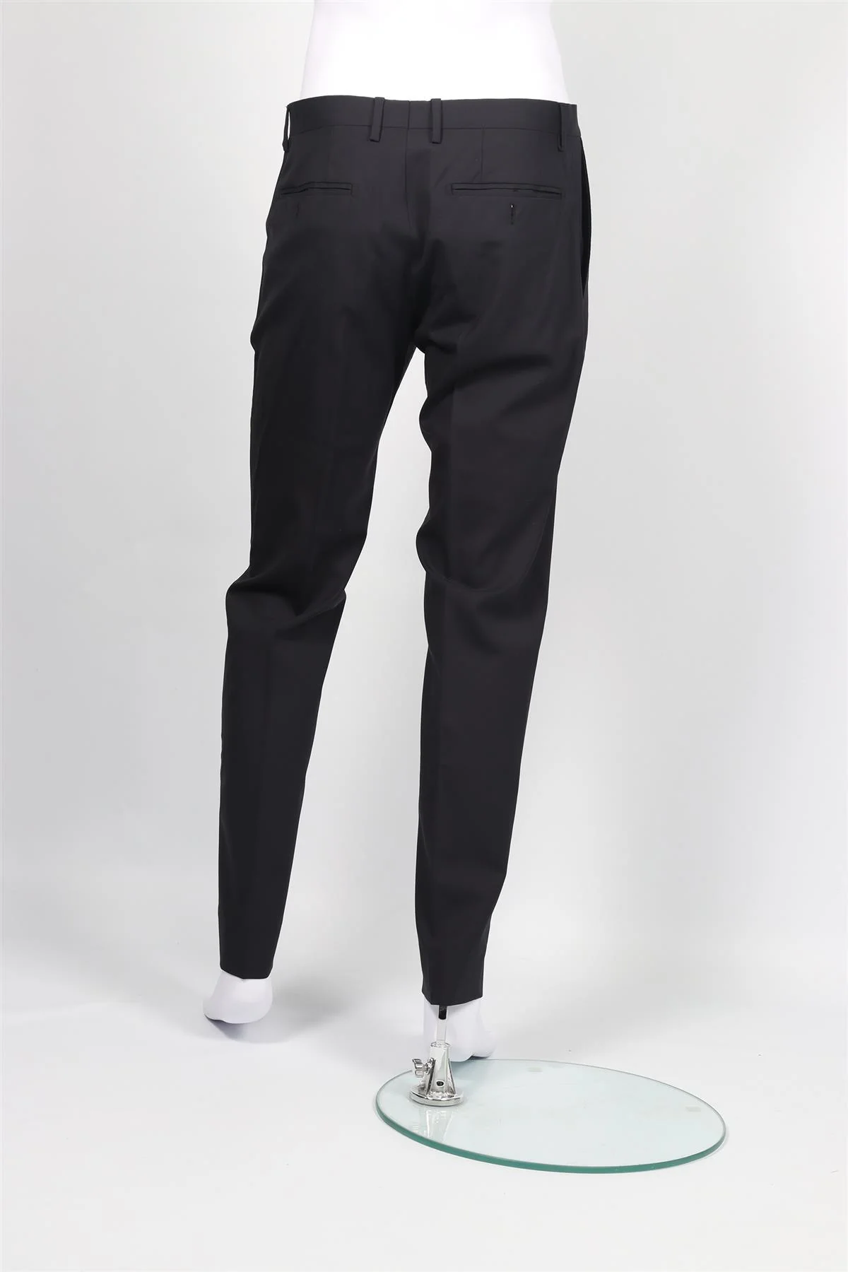 DOLCE & GABBANA NAVY MEN'S WOOL BLEND STRAIGHT LEG PANTS IT 48 UK 32 - Image 4