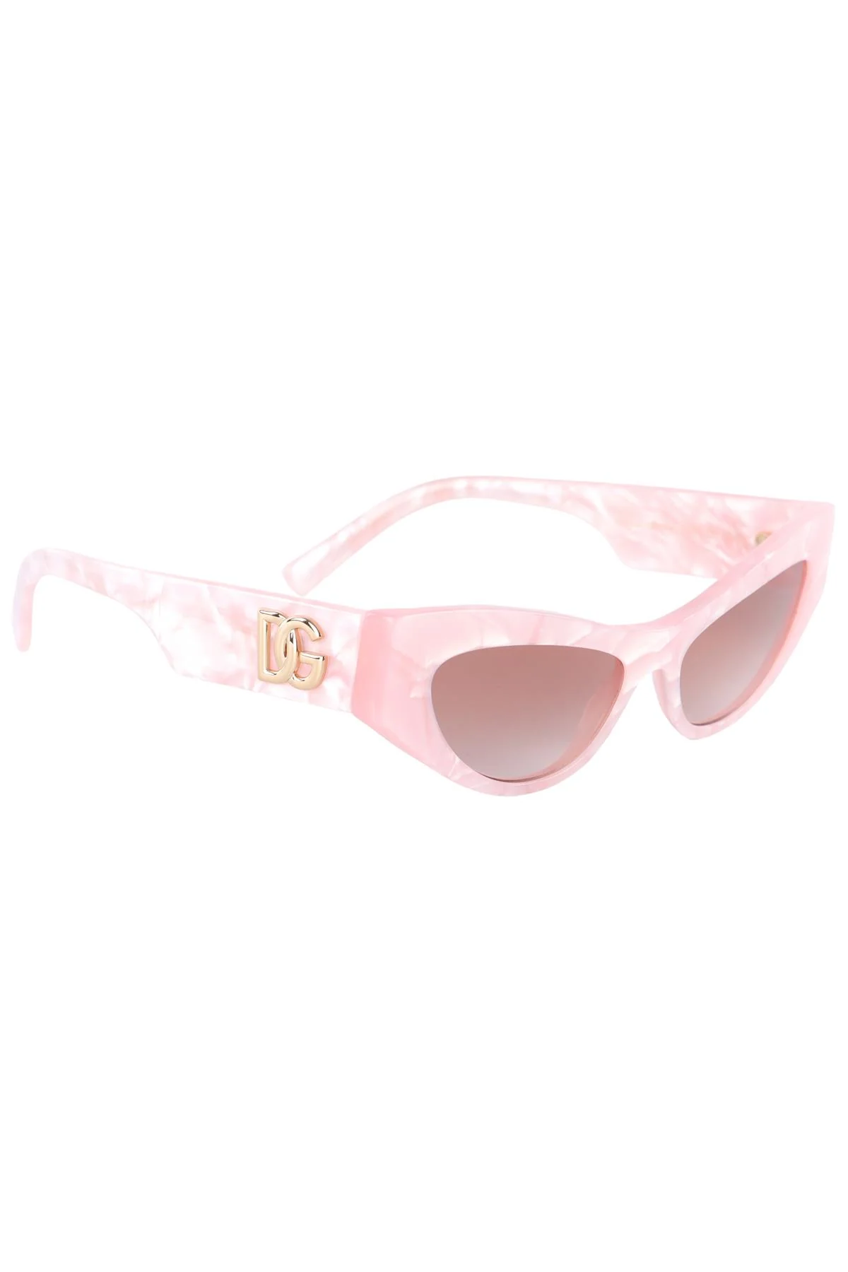 DOLCE & GABBANA PINK CAT EYE ACETATE SUNGLASSES