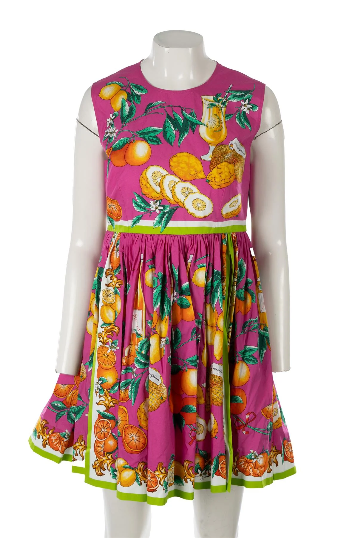 DOLCE & GABBANA PINK COTTON DRESS IT 44 - Image 2