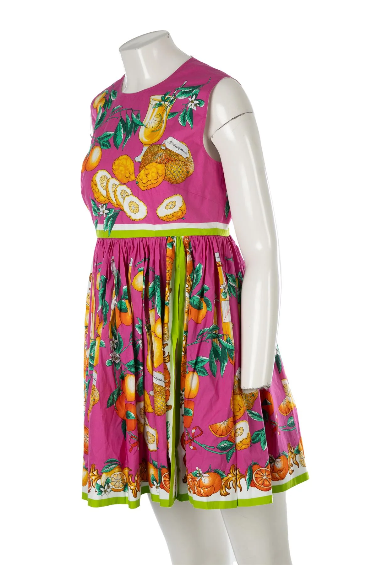 DOLCE & GABBANA PINK COTTON DRESS IT 44 - Image 3