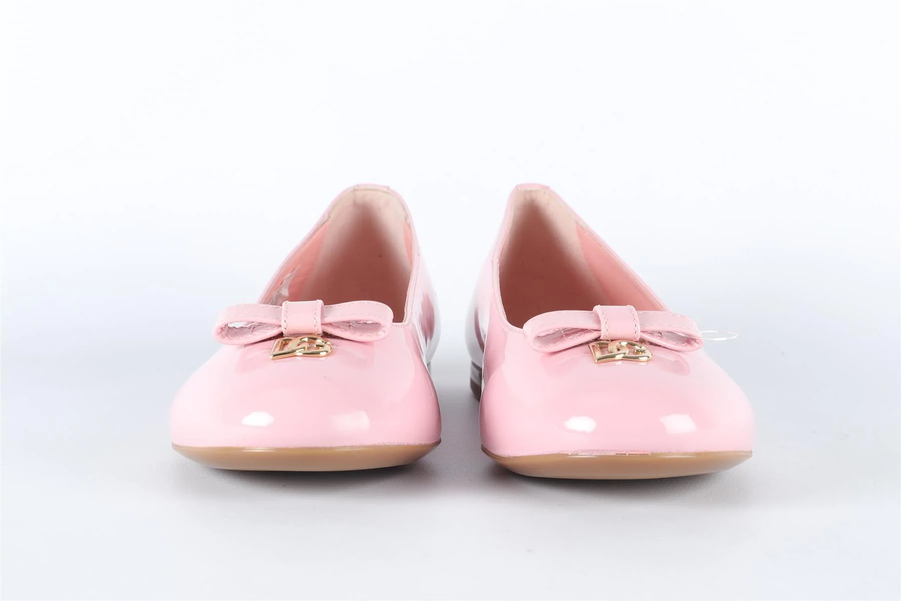 DOLCE & GABBANA PINK KIDS GIRLS LEATHER BALLERINA FLATS EU 33 UK 1 US 2 - Image 3