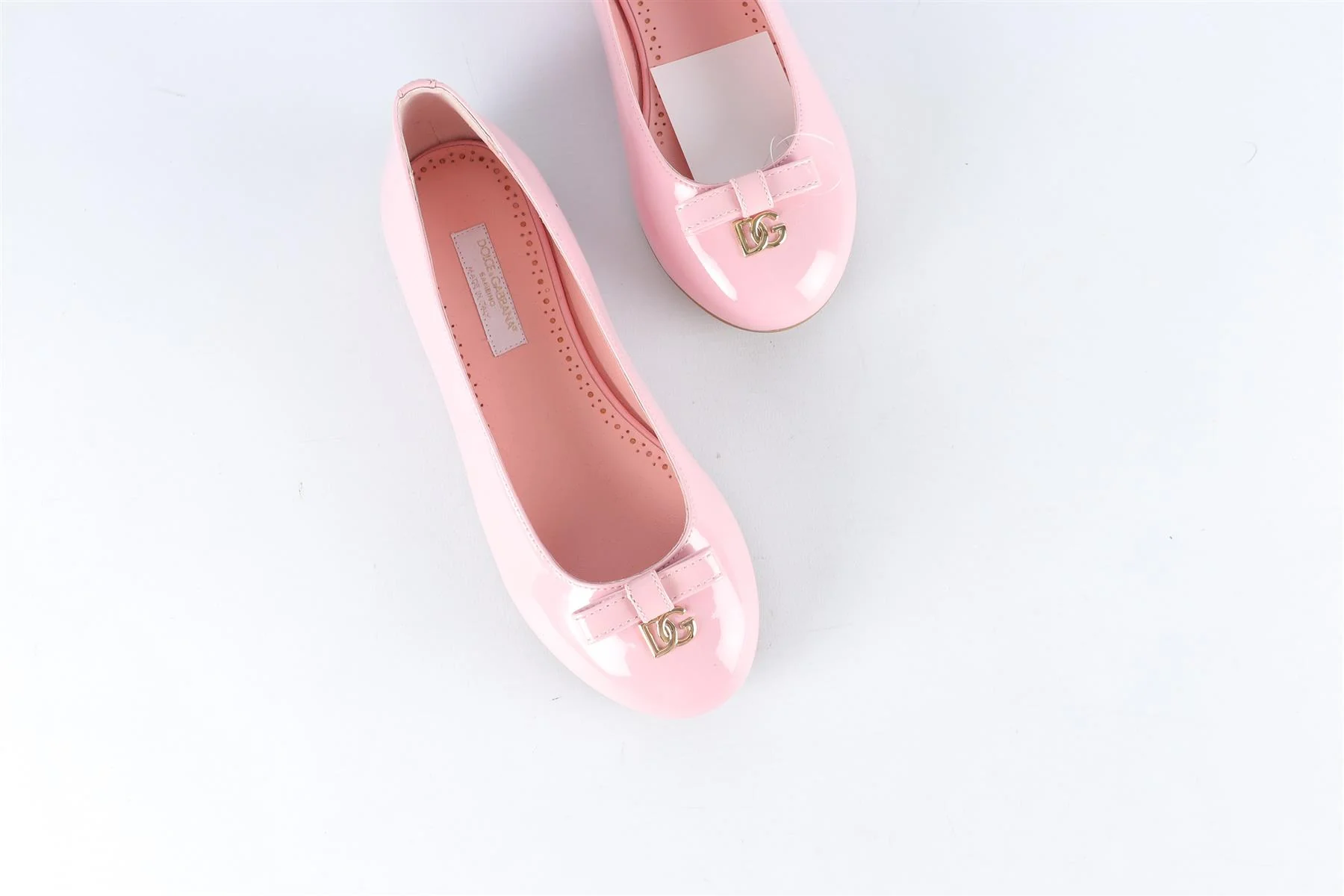 DOLCE & GABBANA PINK KIDS GIRLS LEATHER BALLERINA FLATS EU 33 UK 1 US 2 - Image 4