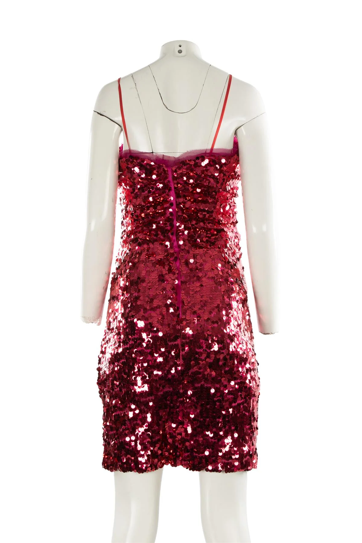 DOLCE & GABBANA PINK SEQUIN MINI DRESS IT 46 UK 14 - Image 4