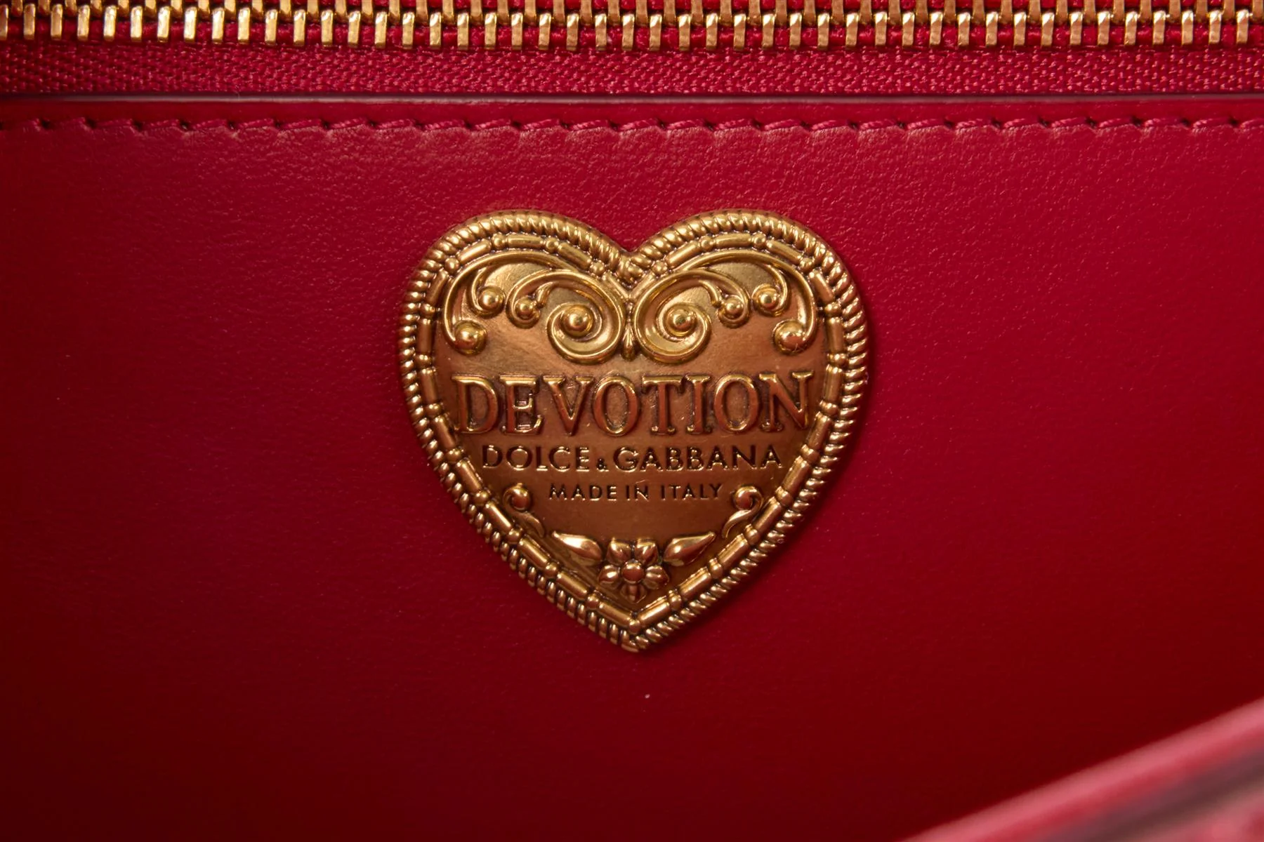 DOLCE & GABBANA RED DEVOTION LARGE LEATHER SHOULDER BAG - Image 10