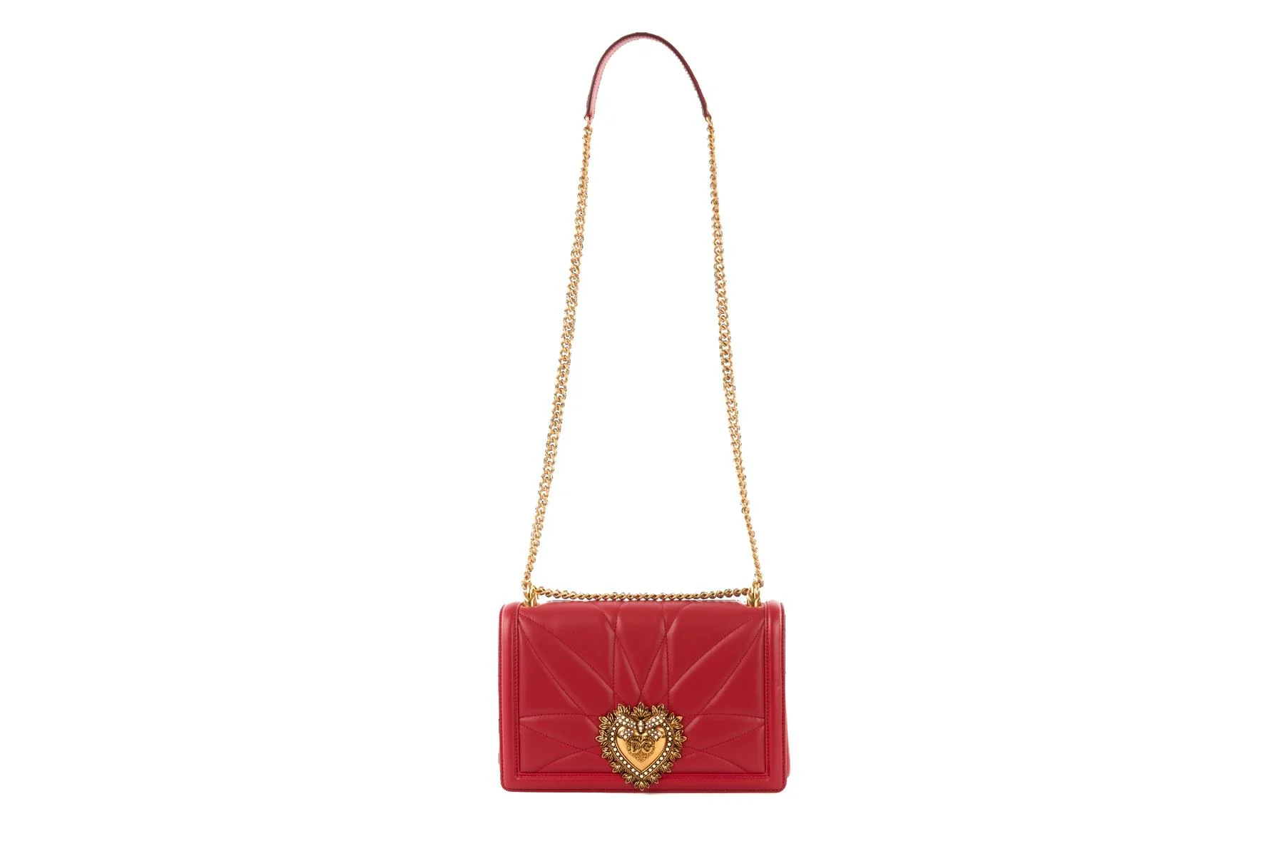 DOLCE & GABBANA RED DEVOTION LARGE LEATHER SHOULDER BAG - Image 3