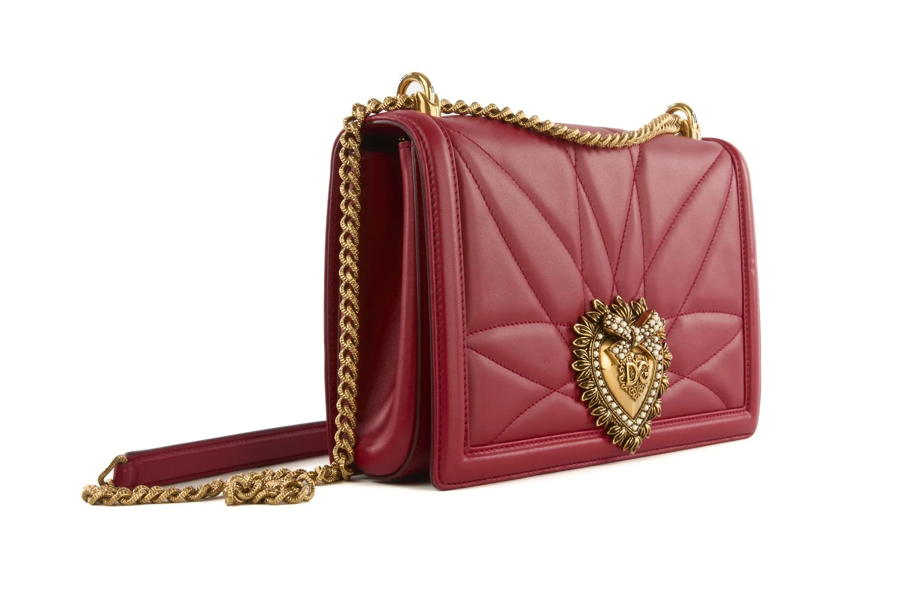 DOLCE & GABBANA RED DEVOTION LARGE LEATHER SHOULDER BAG - Image 4