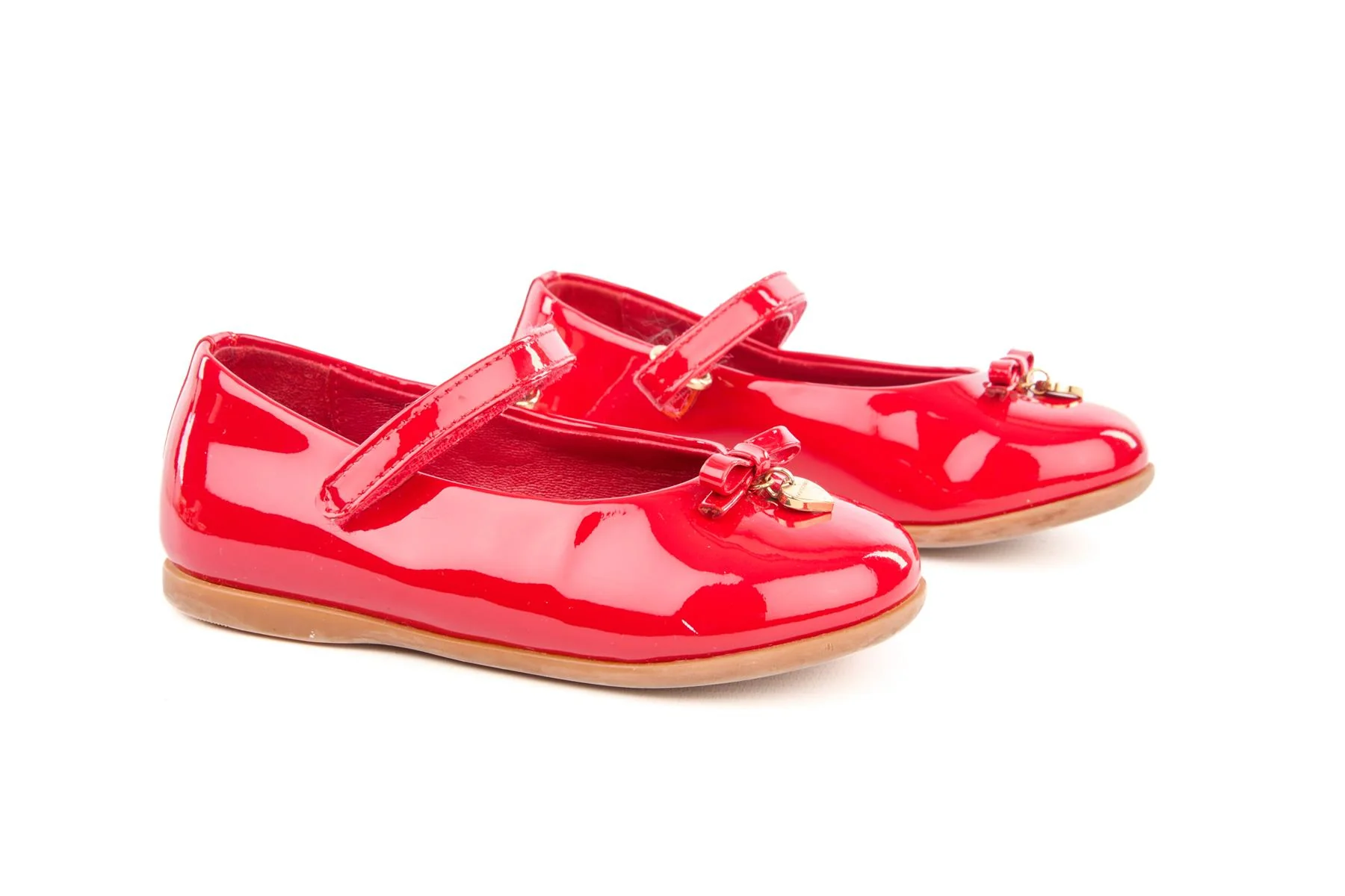 DOLCE & GABBANA RED KIDS GIRLS BALLET FLATS EU 22 UK 5 US 6 - Image 2