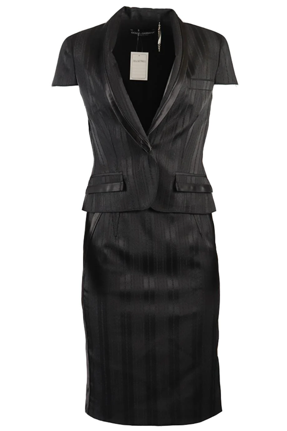DOLCE & GABBANA SATIN SKIRT SUIT IT 40 UK 8