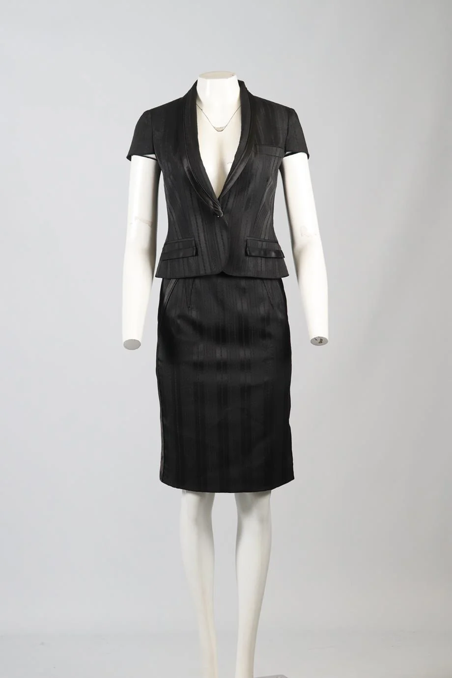 DOLCE & GABBANA SATIN SKIRT SUIT IT 40 UK 8 - Image 2
