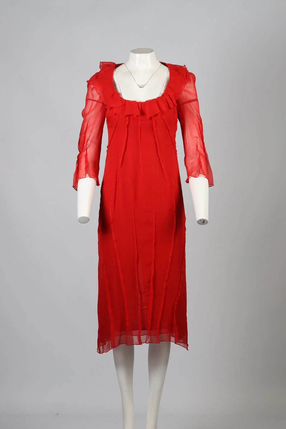 DOLCE & GABBANA SILK MIDI DRESS IT 42 UK 10 - Image 2