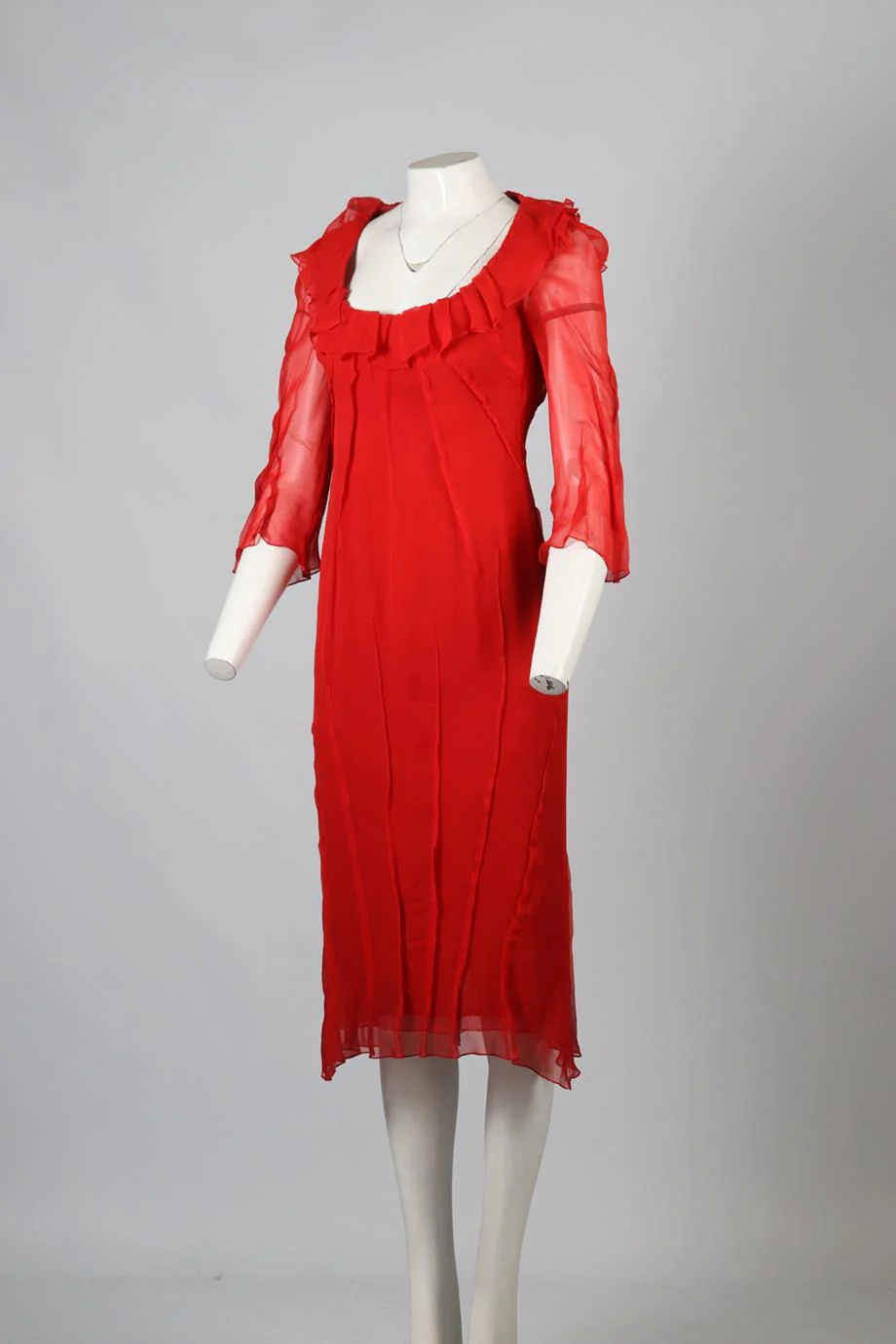 DOLCE & GABBANA SILK MIDI DRESS IT 42 UK 10 - Image 3