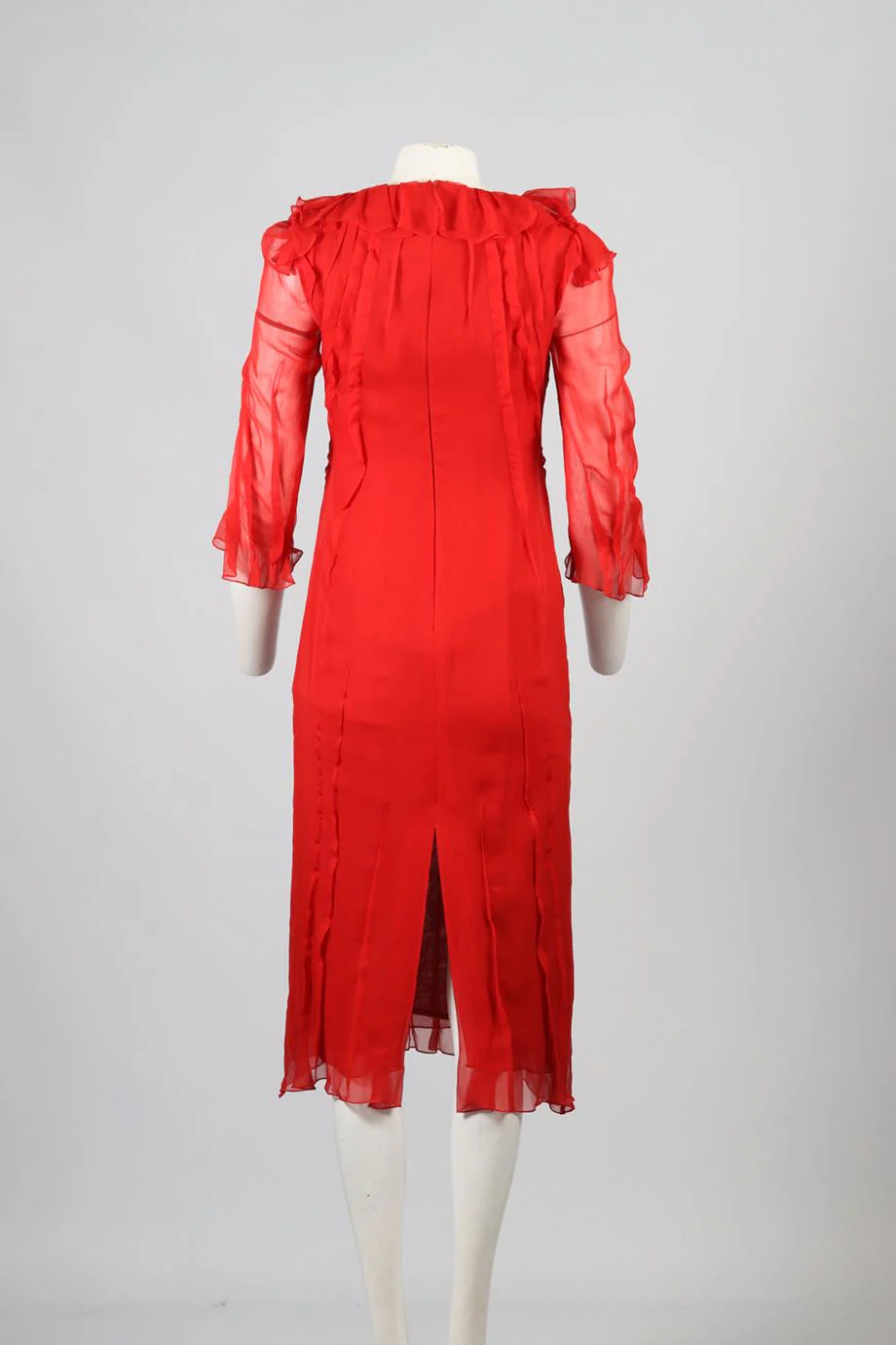 DOLCE & GABBANA SILK MIDI DRESS IT 42 UK 10 - Image 4