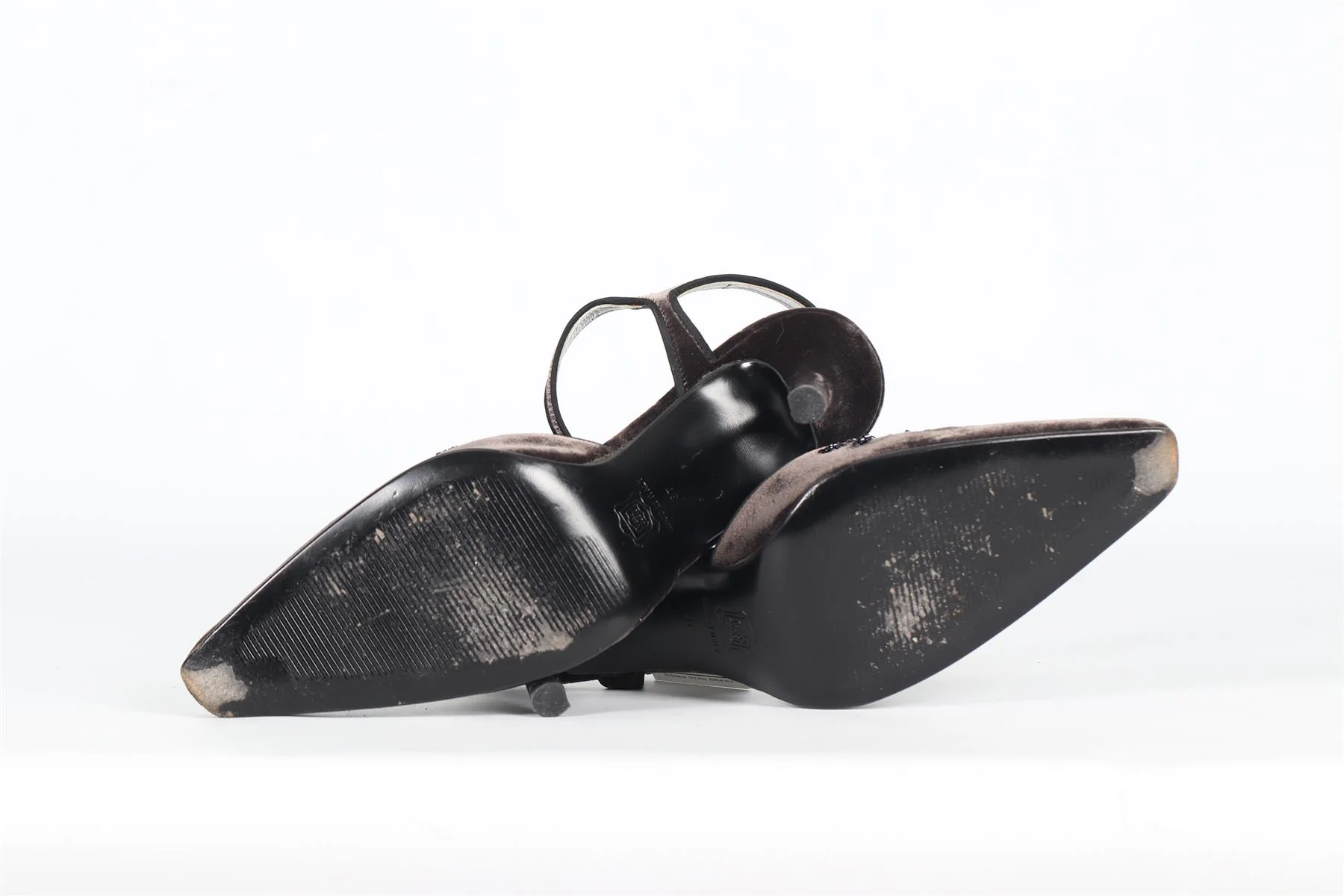 DOLCE & GABBANA VINTAGE VELVET PUMPS EU 37 UK 4 US 7 - Image 5