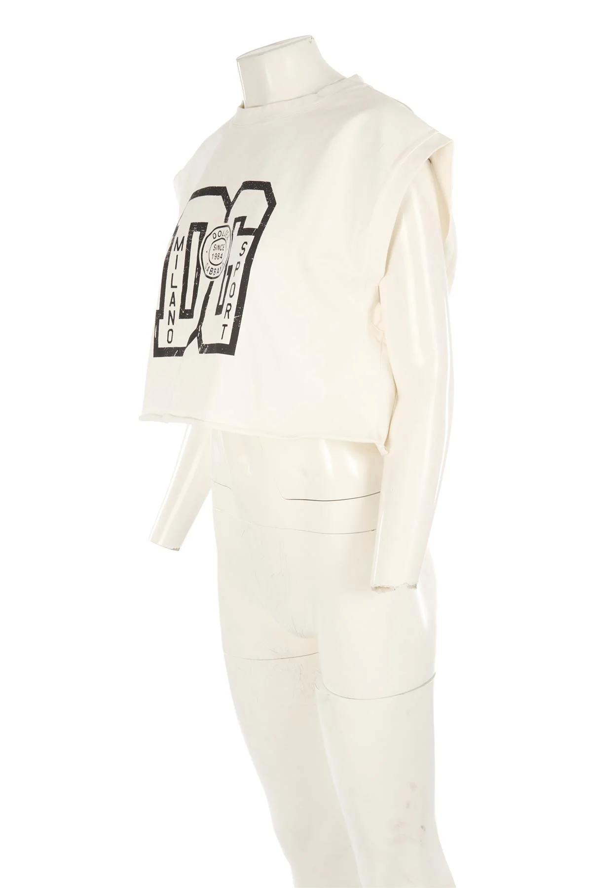 DOLCE & GABBANA WHITE COTTON T-SHIRT IT 40 UK 8 - Image 3