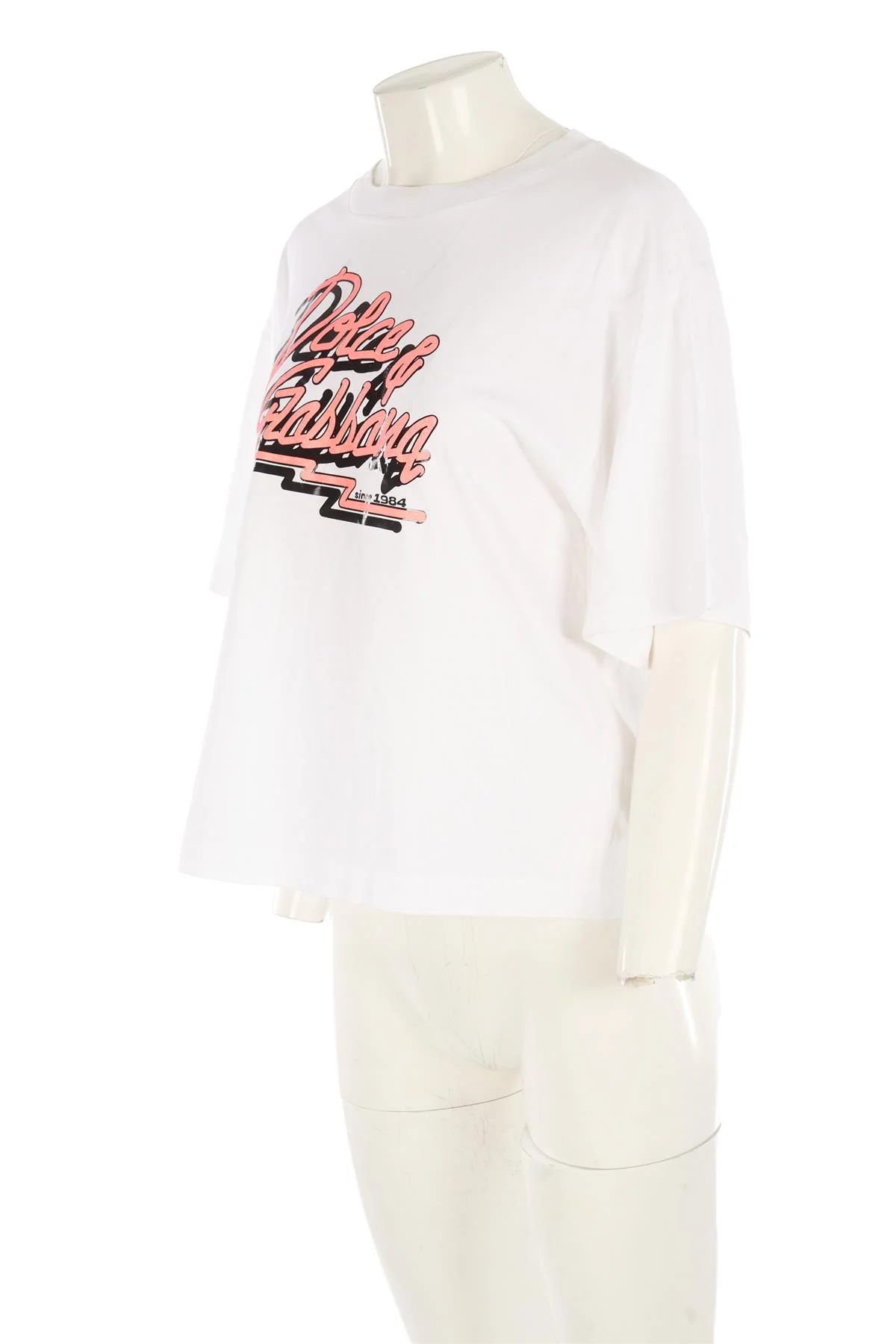 DOLCE & GABBANA WHITE COTTON T-SHIRT SMALL - Image 3