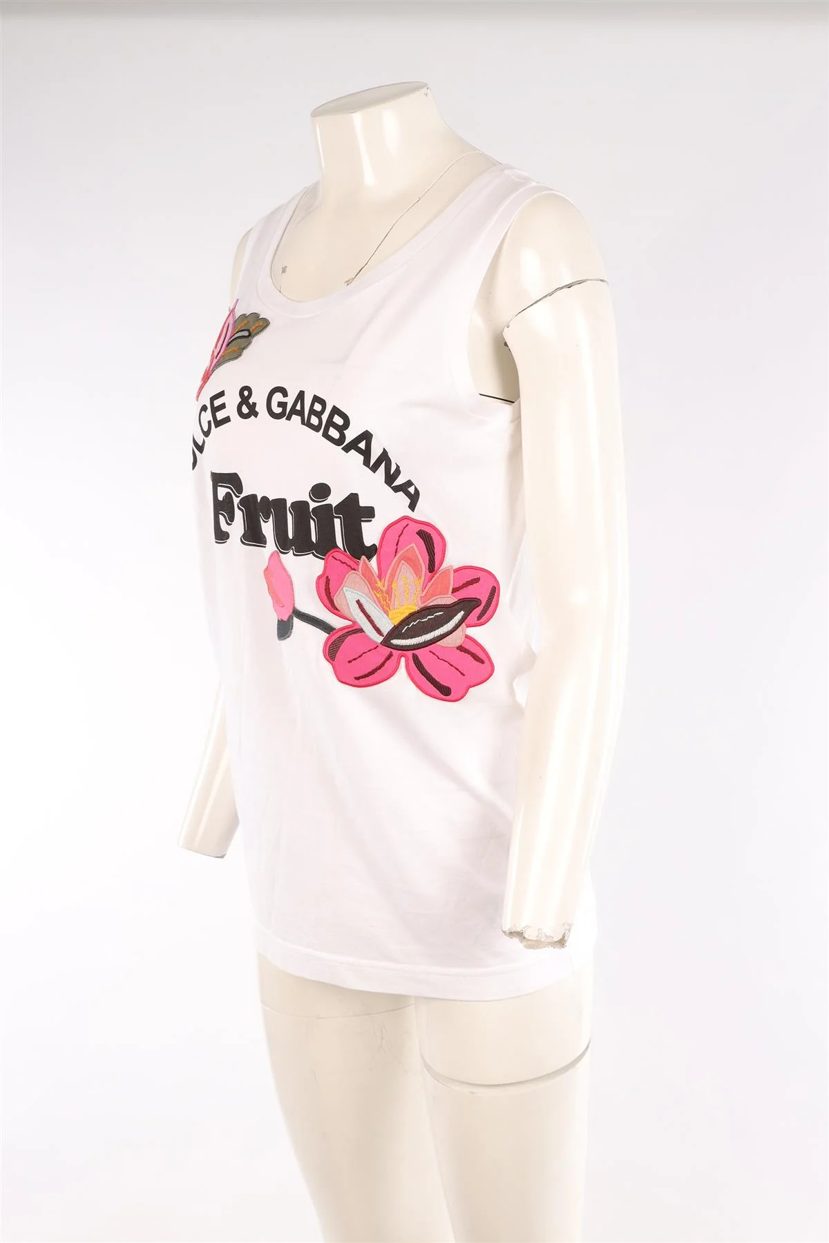 DOLCE & GABBANA WHITE COTTON TOP IT 40 UK 8 - Image 3