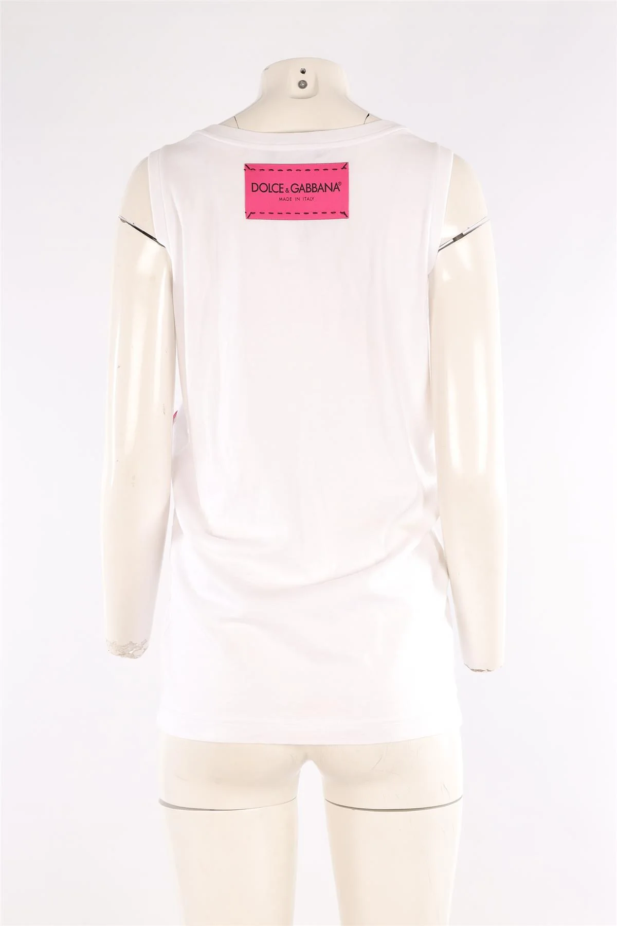 DOLCE & GABBANA WHITE COTTON TOP IT 40 UK 8 - Image 4
