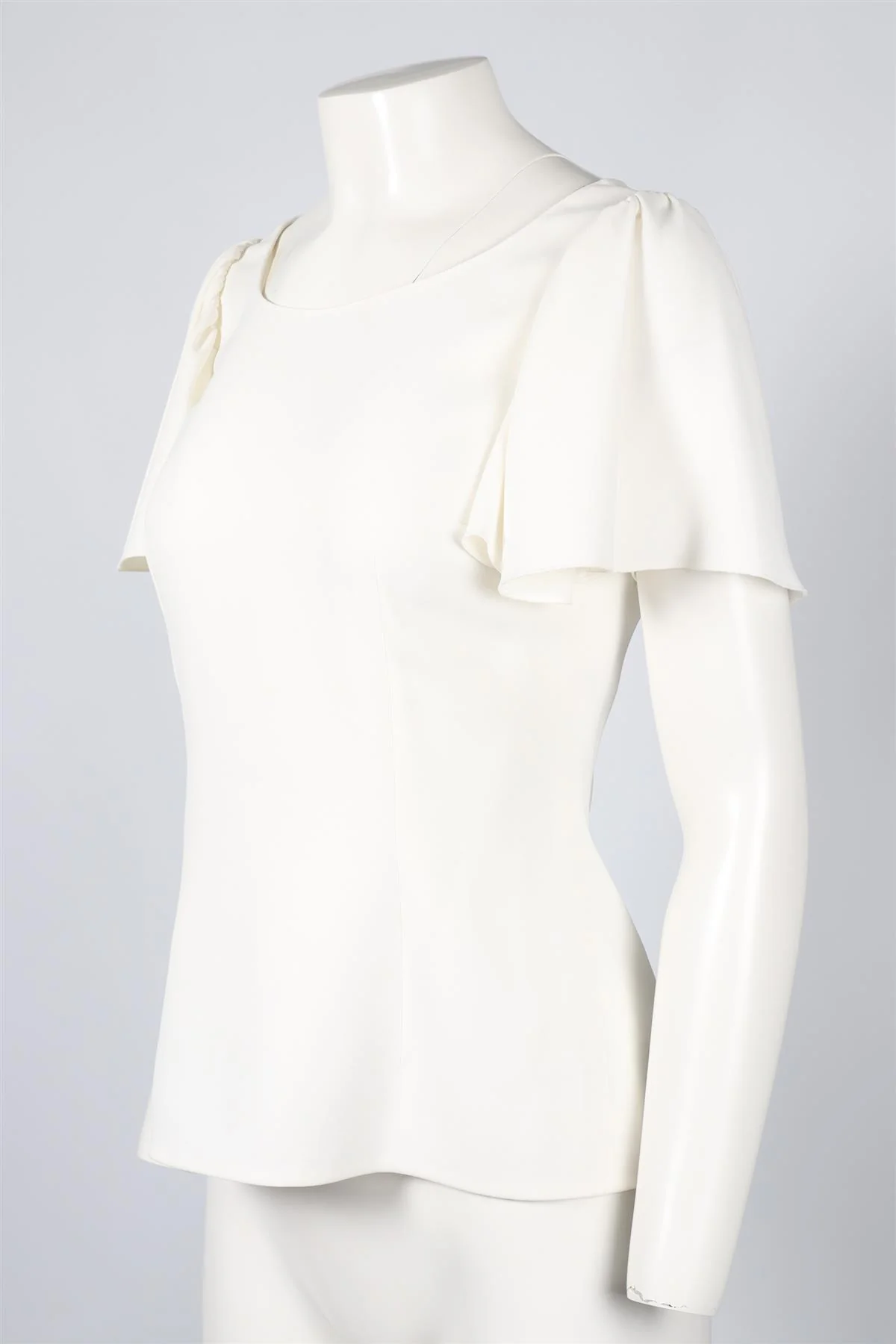 DOLCE & GABBANA WHITE CREPE TOP IT 42 UK 10 - Image 3