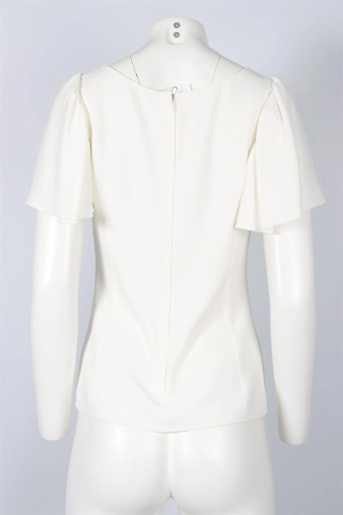 DOLCE & GABBANA WHITE CREPE TOP IT 42 UK 10 - Image 4