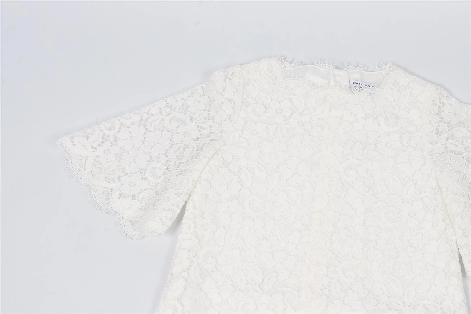 DOLCE & GABBANA WHITE KIDS GIRLS LACE DRESS 7-8 YEARS - Image 3
