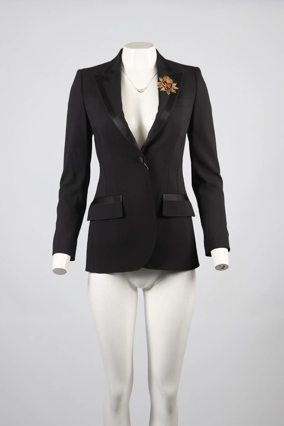 DOLCE & GABBANA WOOL AND SILK BLEND BLAZER IT 38 UK 6 - Image 2