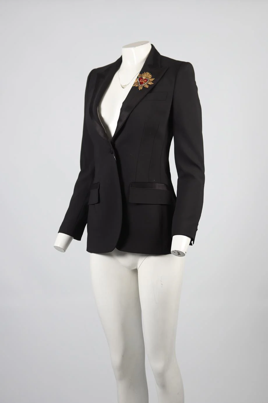 DOLCE & GABBANA WOOL AND SILK BLEND BLAZER IT 38 UK 6 - Image 3