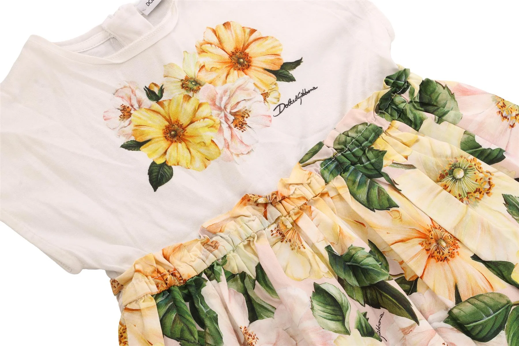 DOLCE & GABBANA YELLOW KIDS GIRLS DRESS 24-30 MONTHS - Image 3