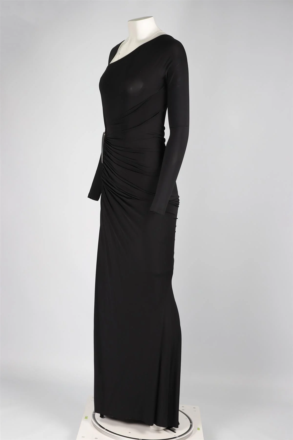 DONNA KARAN BLACK JERSEY MAXI DRESS MEDIUM - Image 3