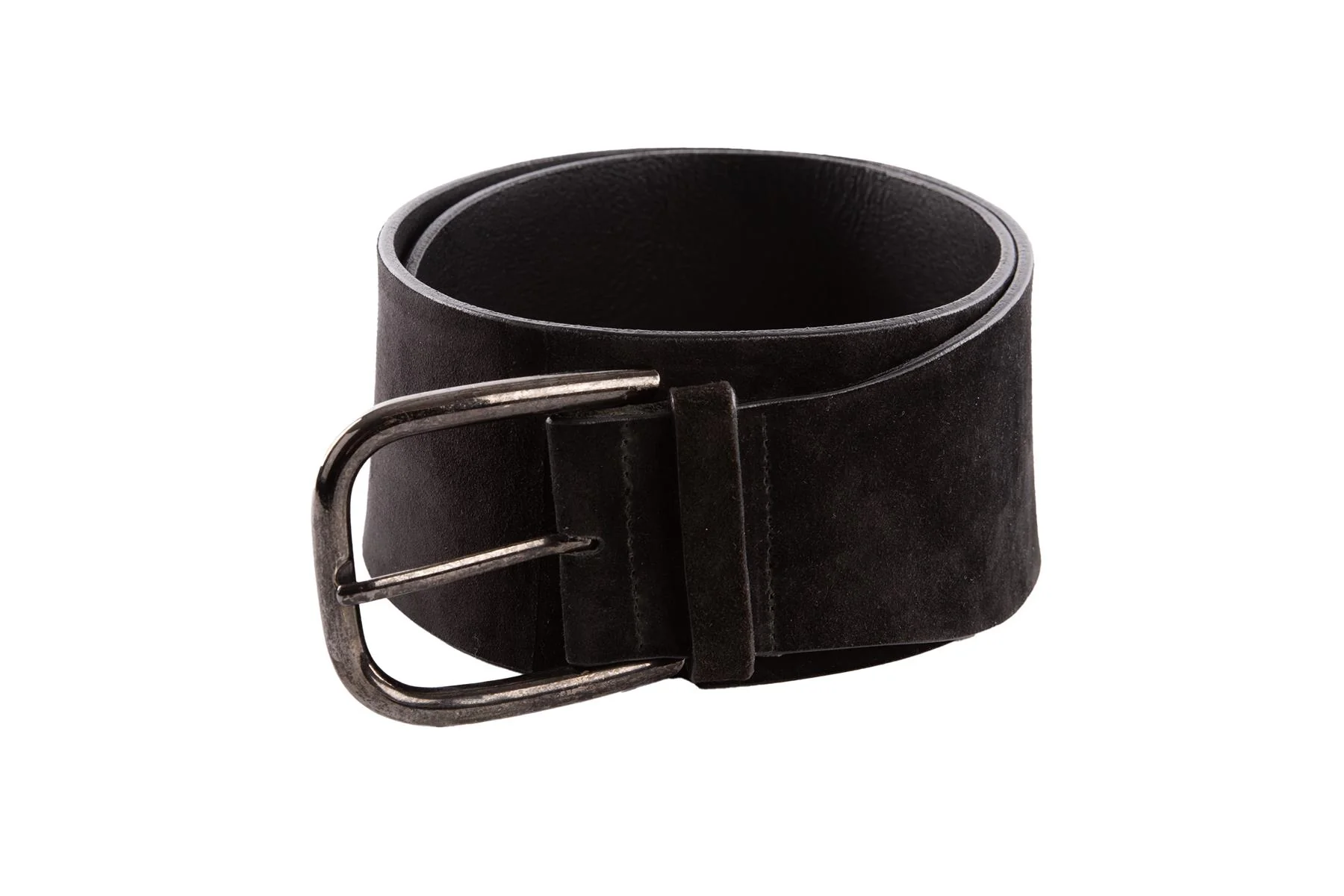 DONNA KARAN BLACK SUEDE WAIST BELT - Image 2