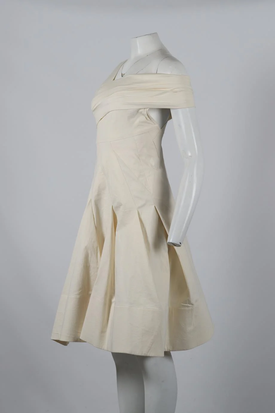 DONNA KARAN COTTON BLEND MIDI DRESS US 2 UK 6 - Image 3