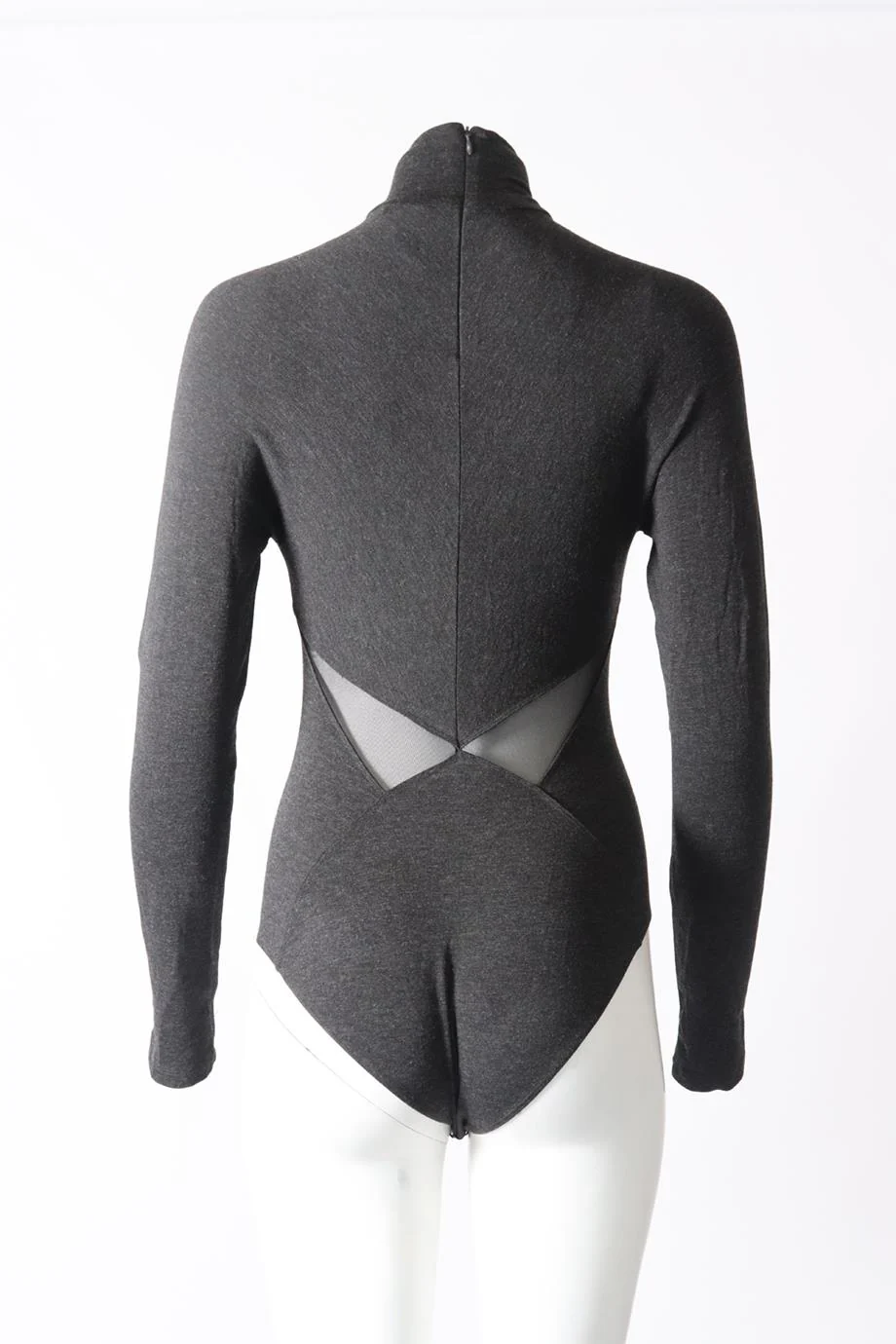 DONNA KARAN MESH PANELED STRETCH JERSEY BODYSUIT SMALL - Image 4