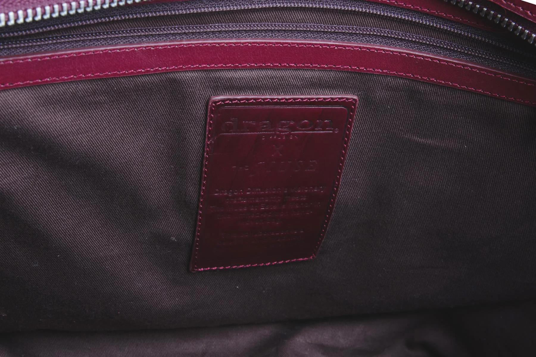 DRAGON DIFFUSION + THE MUSE BURGUNDY LEATHER SHOULDER BAG - Image 10