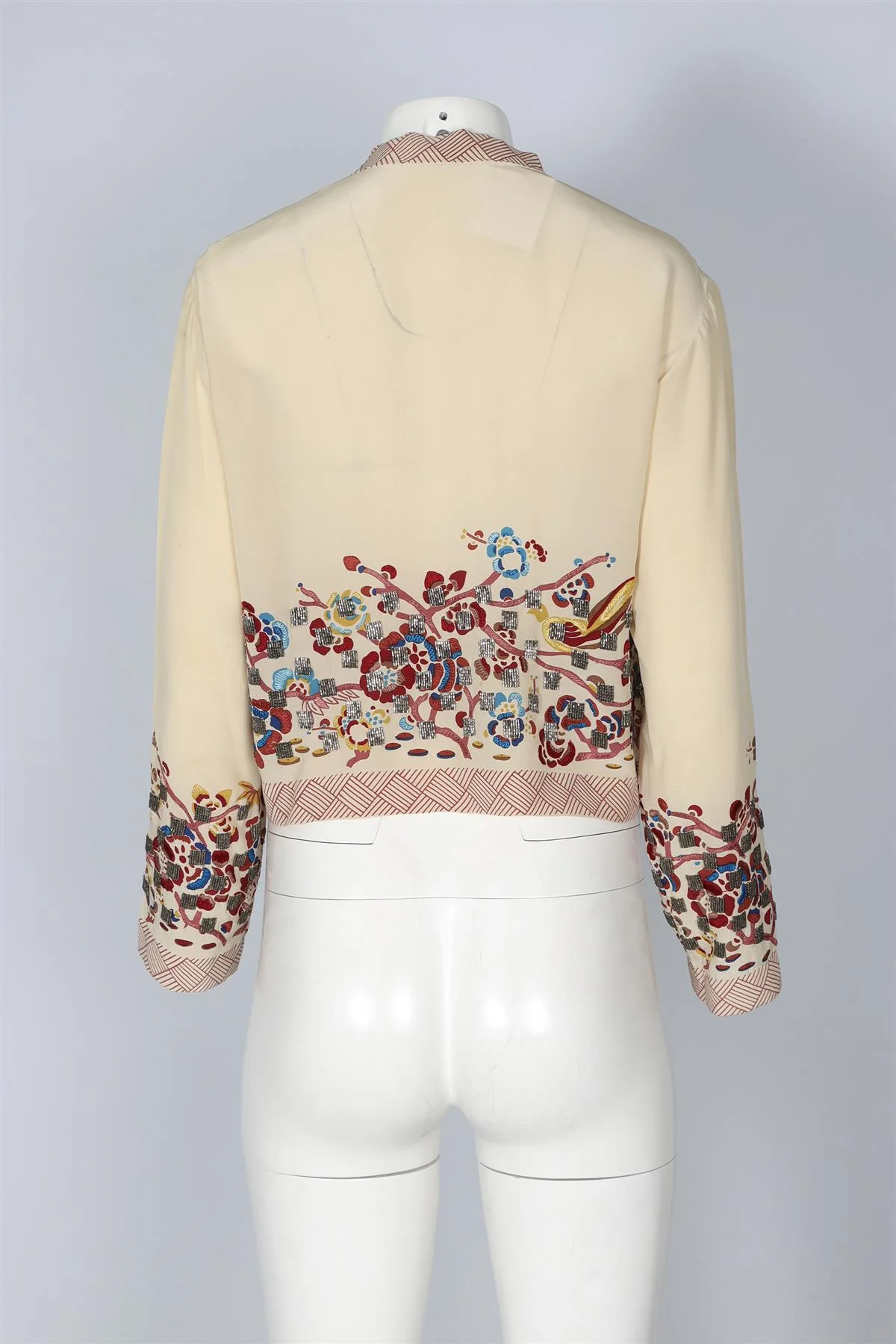 DRIES VAN NOTEN BIEGE SILK CARDIGAN IT 40 UK 8 - Image 4