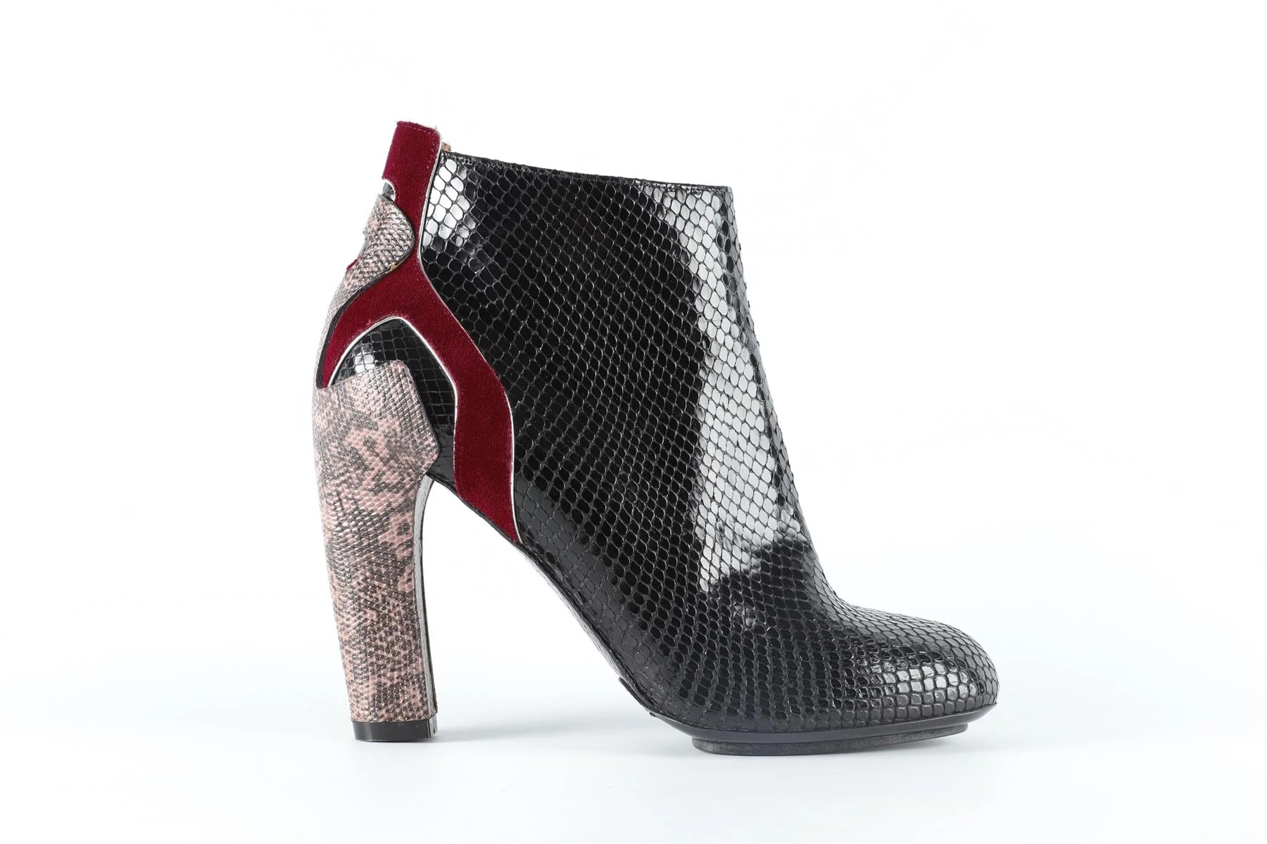 DRIES VAN NOTEN BLACK LEATHER ANKLE BOOTS EU 39 UK 6 US 9 - Image 2