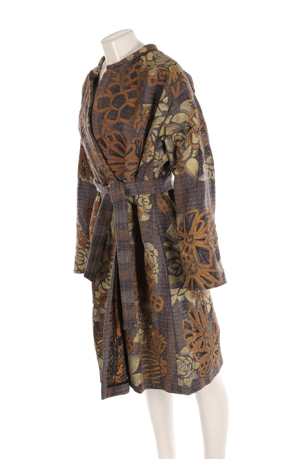 DRIES VAN NOTEN GREEN WOOL COAT LARGE - Image 3