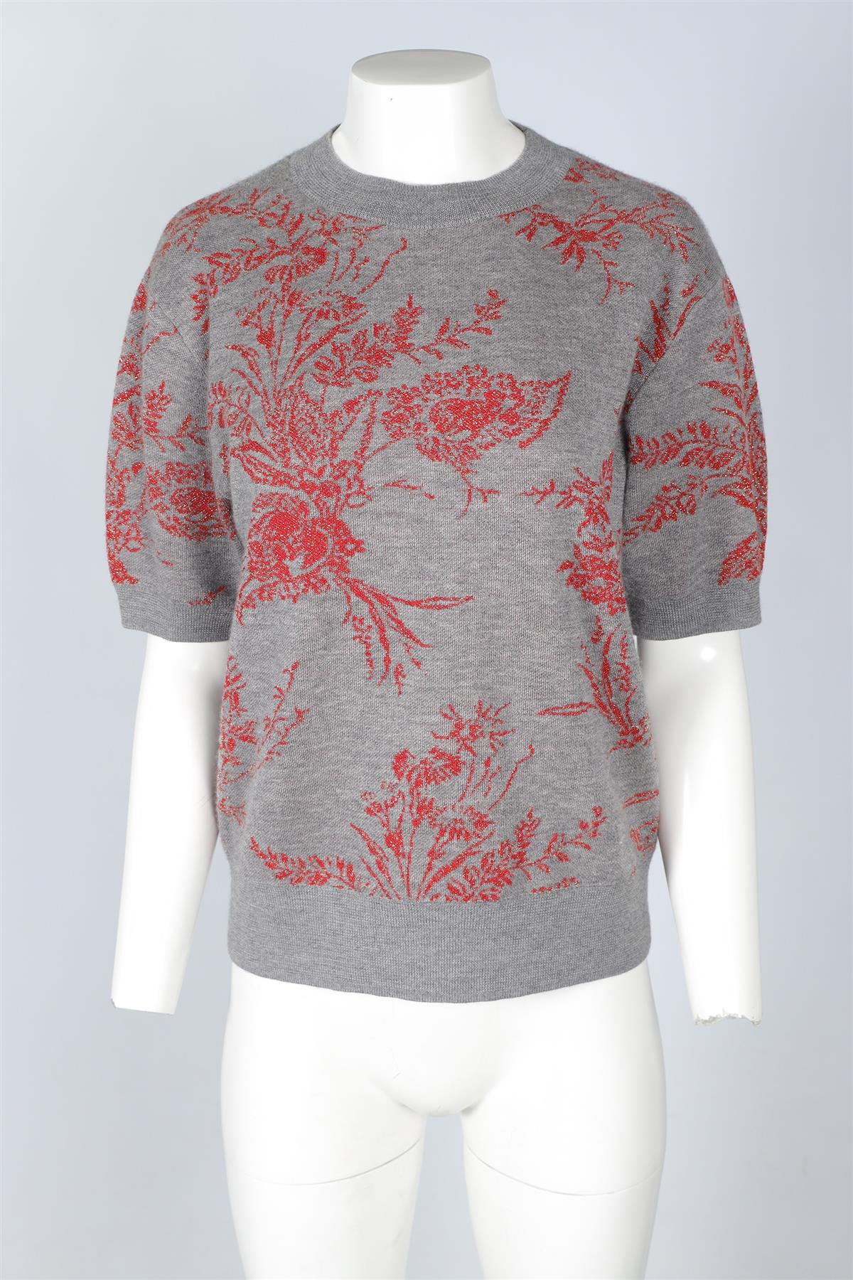 DRIES VAN NOTEN GREY CASHMERE SWEATER SMALL - Image 2