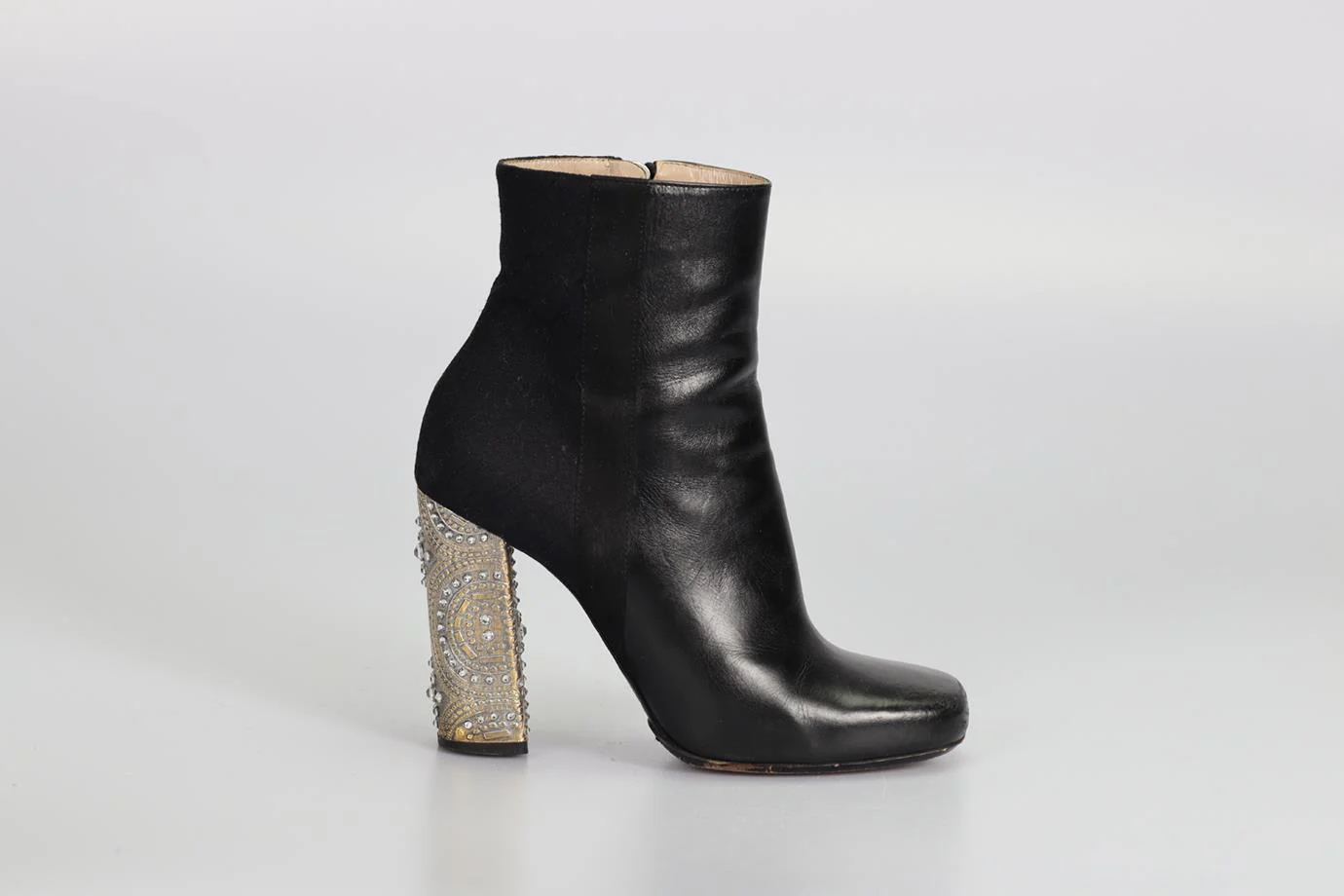 DRIES VAN NOTEN LEATHER ANKLE BOOTS EU 36.5 UK 3.5 US 6.5 - Image 2