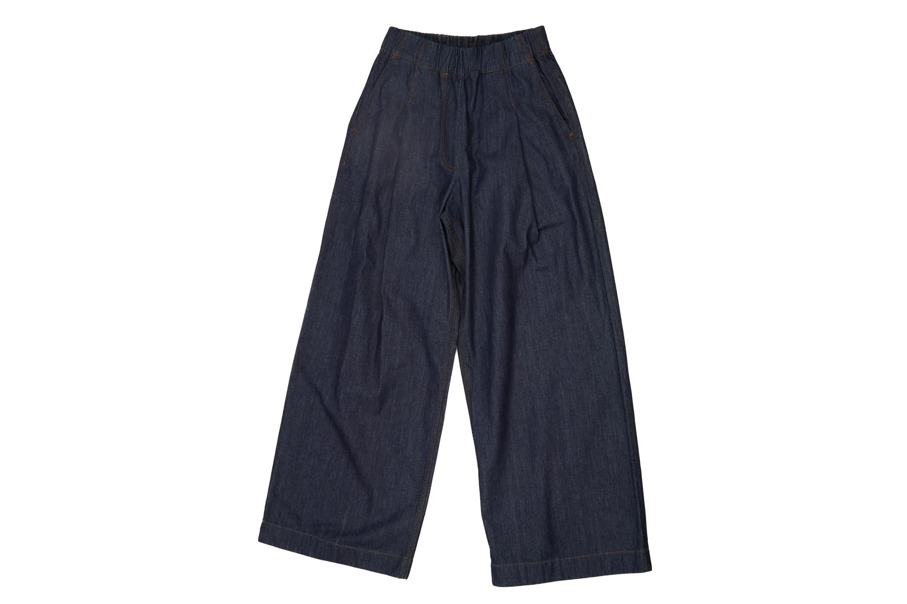 DRIES VAN NOTEN NAVY DENIM WIDE LEG PANTS XSMALL - Image 2