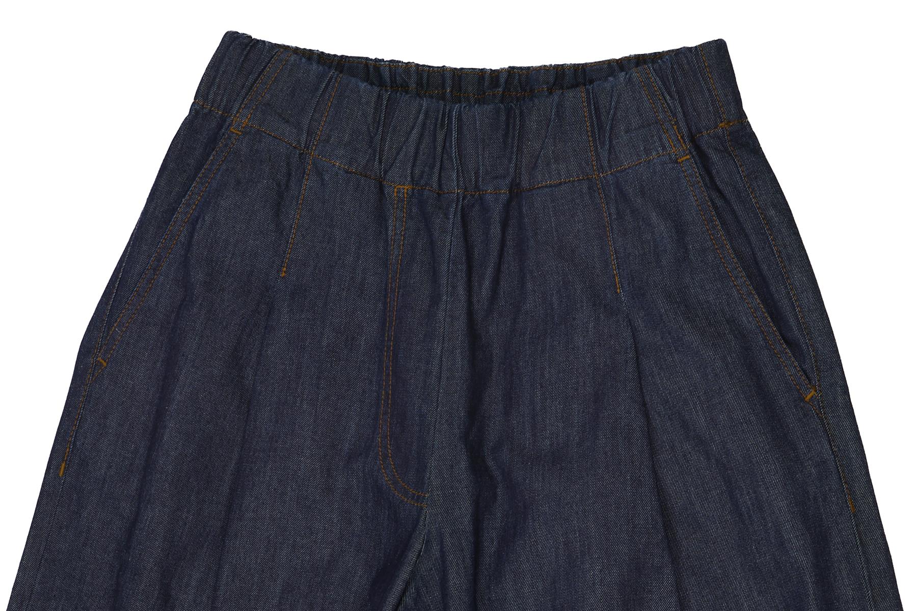 DRIES VAN NOTEN NAVY DENIM WIDE LEG PANTS XSMALL - Image 3