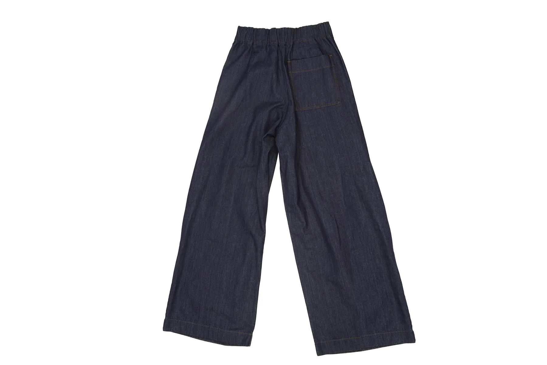 DRIES VAN NOTEN NAVY DENIM WIDE LEG PANTS XSMALL - Image 4