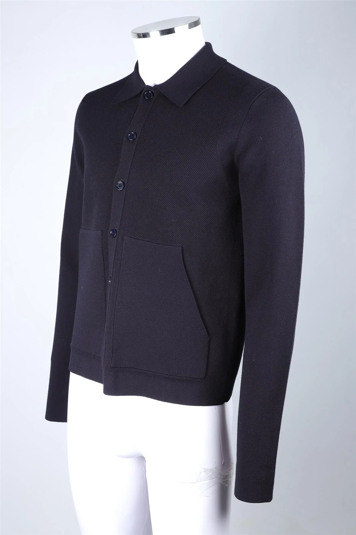 DRIES VAN NOTEN NAVY MEN'S COTTON CARDIGAN SMALL - Image 3