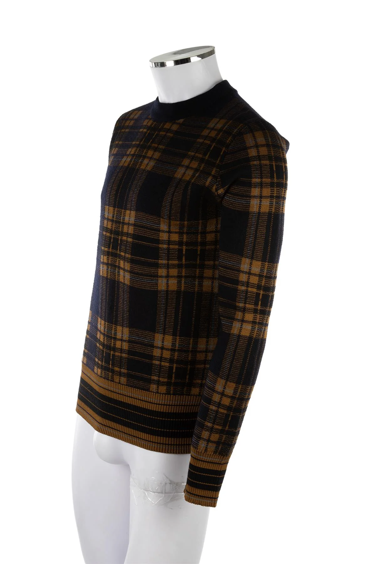 DRIES VAN NOTEN NAVY MEN'S WOOL SWEATER SMALL - Image 3
