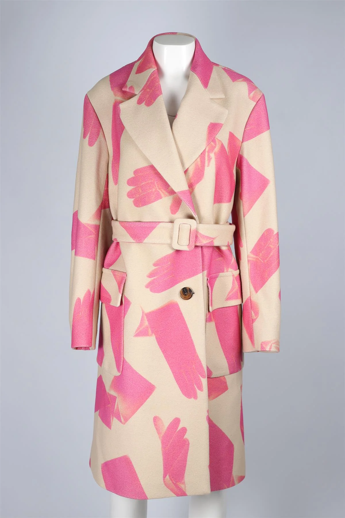 DRIES VAN NOTEN PINK 2021 WOOL COAT XSMALL - Image 2