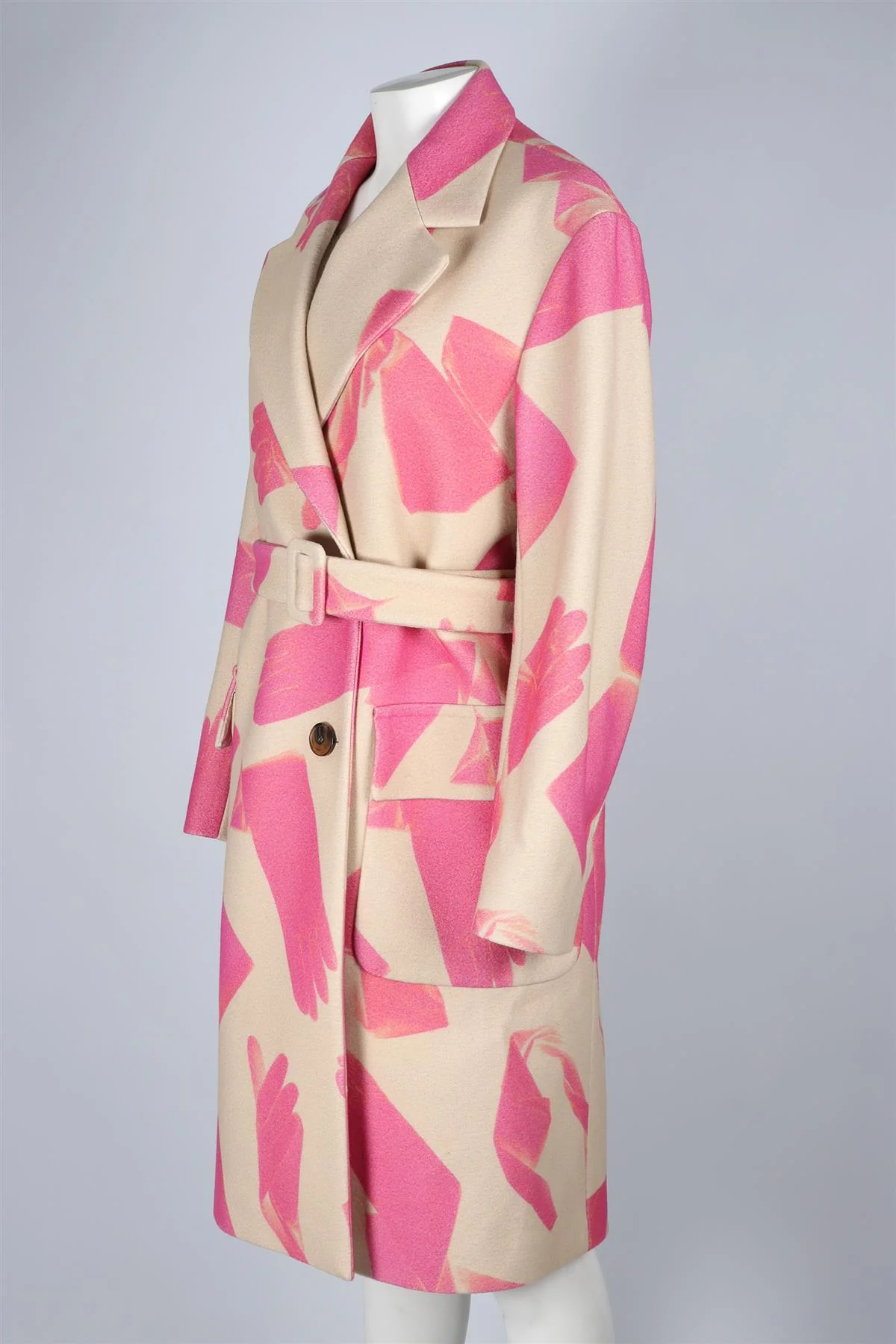 DRIES VAN NOTEN PINK 2021 WOOL COAT XSMALL - Image 3