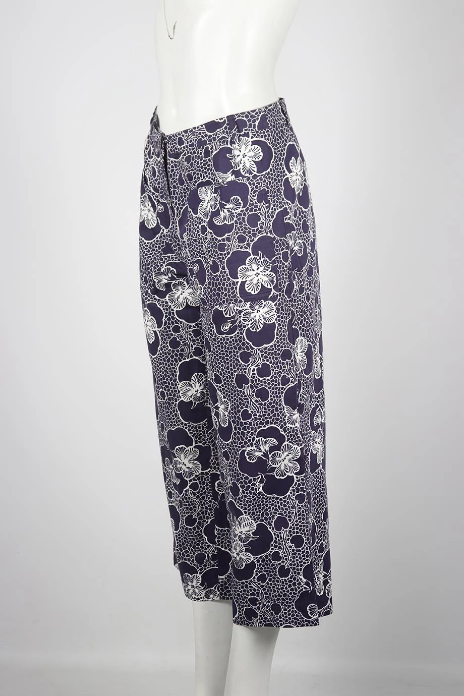 DRIES VAN NOTEN PRINTED COTTON WIDE LEG PANTS FR 38 UK 10 - Image 3