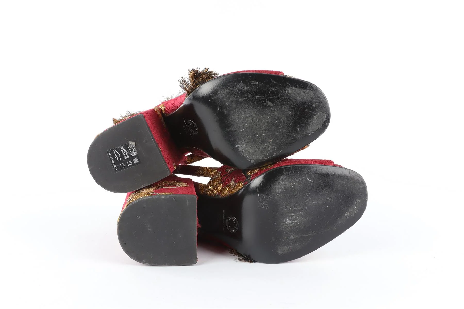 DRIES VAN NOTEN RED FABRIC SANDALS EU 38.5 UK 5.5 US 8.5 - Image 6