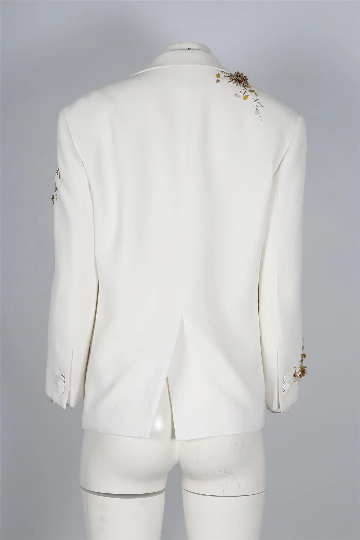DRIES VAN NOTEN WHITE CREPE BLAZER FR 36 UK 8 - Image 4